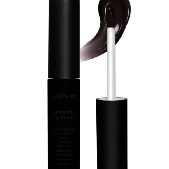 Waterproof Black Soft Matte Lip Cream Full Coverage Quibest NWT - Picture 3 of 3